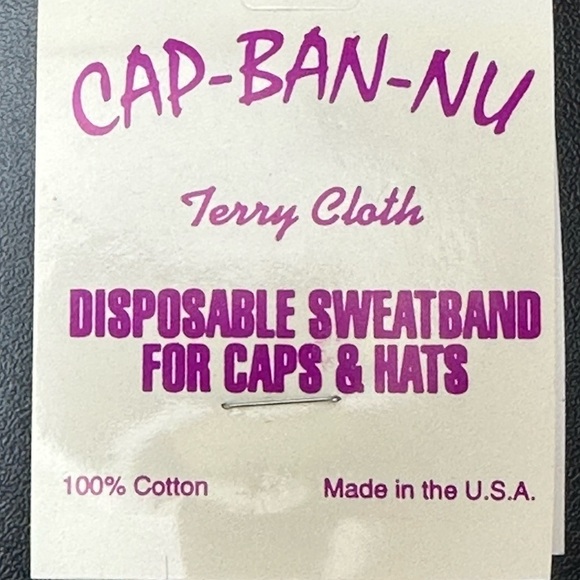 New Cap-Ban-Nu Disposable Sweatband For Caps & Hats Beige Lot of 3 Padded - Picture 5 of 7